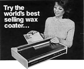 Wax gets in your eyes. And on your hands, and in your clothes and on the type and on the glass and in your purse and everywhere except the back of the galley.